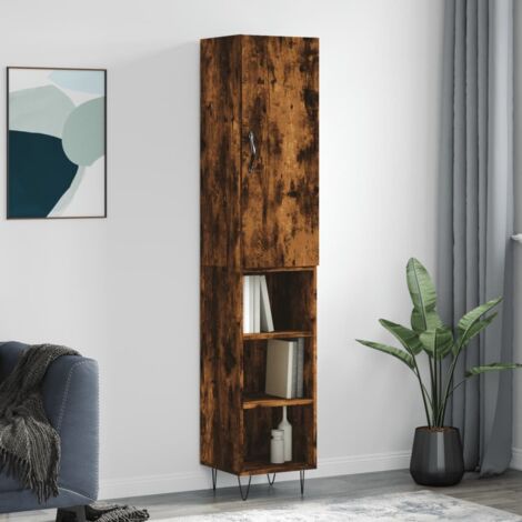 Highboard Smoked Oak 34.5x34x180 cm Engineered Wood vidaXL (1/5)