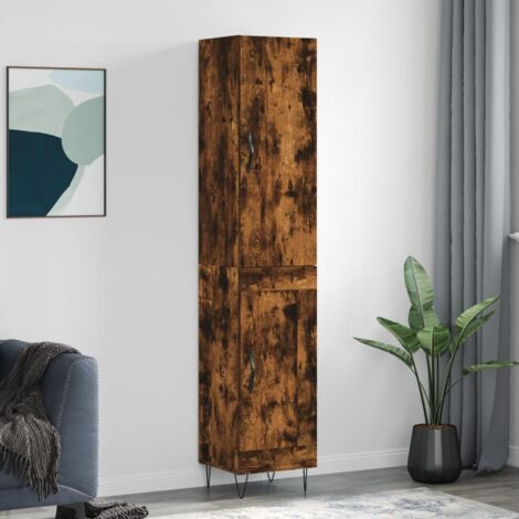 Highboard Smoked Oak 34.5x34x180 cm Engineered Wood vidaXL (1/5)