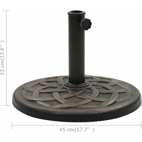 Parasol Base Round Polyresin 11 kg Bronze vidaXL