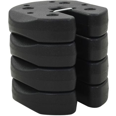 vidaXL Gazebo Weight Plates 4 pcs Black 220x30 mm Concrete - Black