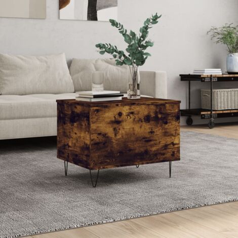 Coffee Table Smoked Oak 60x44.5x45 cm Engineered Wood vidaXL (1/5)