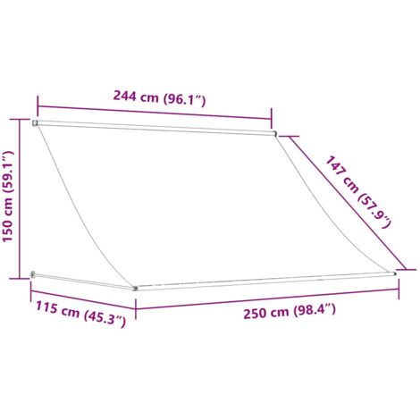 Retractable Awning 250x150 cm Anthracite vidaXL