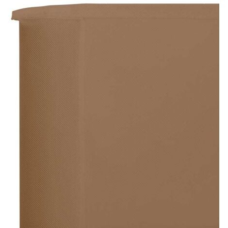 3-panel Wind Screen Fabric 400x120 cm Taupe vidaXL