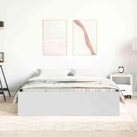 Bed Frame without Mattress White 120x190 cm Small Double Small Double vidaXL