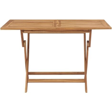 Folding Garden Table 120x70x75 cm Solid Teak Wood vidaXL