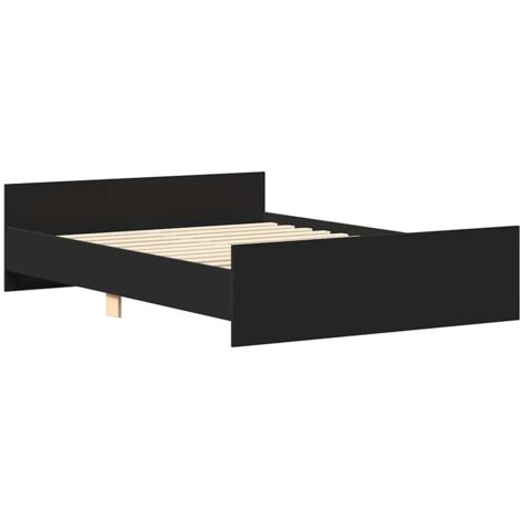 Bed Frame without Mattress Black 140x190 cm vidaXL