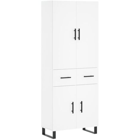 Highboard White 69.5x34x180 cm Engineered Wood vidaXL