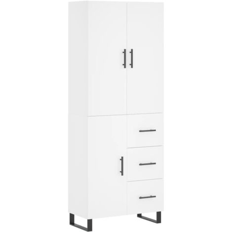 Highboard White 69.5x34x180 cm Engineered Wood vidaXL