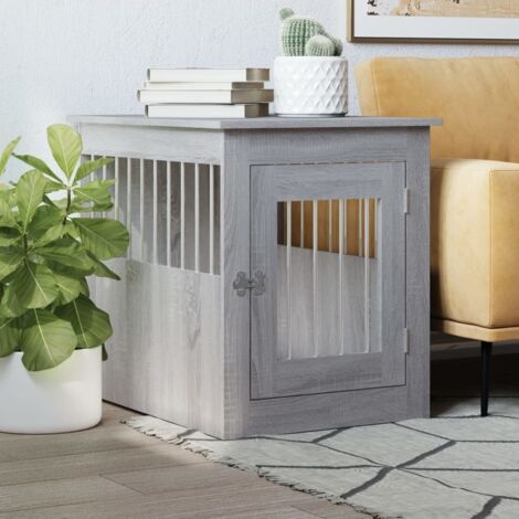 Dog Crate Furniture Grey Sonoma 55x75x65 cm Engineered Wood vidaXL (1/5)