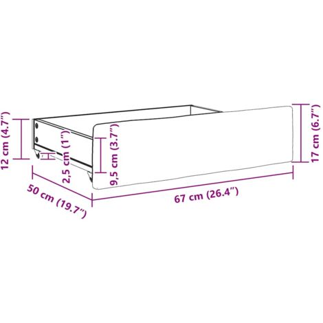 Bed Storage Drawers 2 pcs Light Grey Engineered Wood and Fabric vidaXL