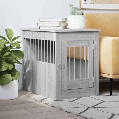 Dog Crate Furniture Grey Sonoma 55x80x68 cm Engineered Wood vidaXL (1/5)