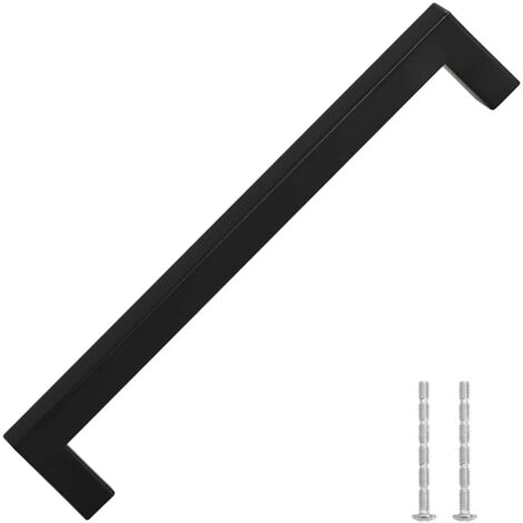 Cabinet Handles 5 pcs Black 192 mm Stainless Steel vidaXL