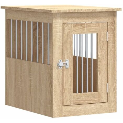Dog Crate Furniture Sonoma Oak 45x62x59 cm Engineered Wood vidaXL