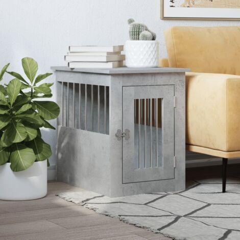 Dog Crate Furniture Concrete Grey 45x62x59 cm Engineered Wood vidaXL