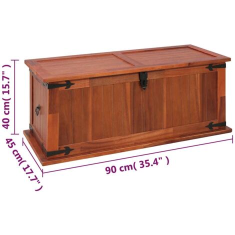Storage Chest 90x45x40 cm Solid Acacia Wood vidaXL