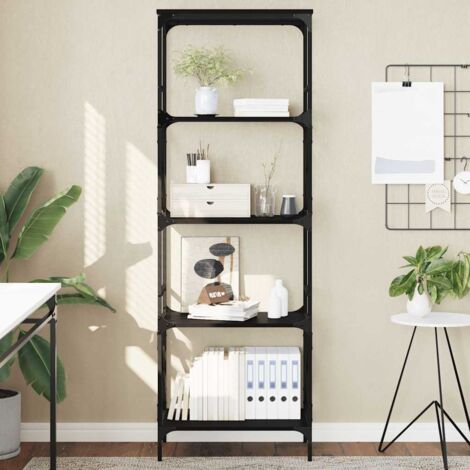 Bookcase 5-Tier Black 59x35x171 cm Engineered Wood vidaXL (1/5)