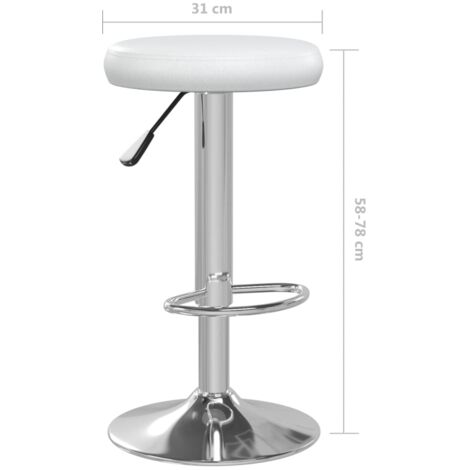 Bar Stools 2 pcs White Faux Leather vidaXL
