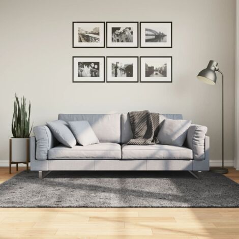 Rug HUARTE Short Pile Soft and Washable Anthracite 140x200 cm vidaXL