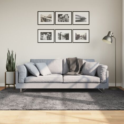 Rug HUARTE Short Pile Soft and Washable Anthracite 160x230 cm vidaXL