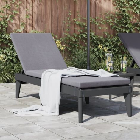 Sun Lounger  Anthracite  Polypropylene  186x60x29 cm vidaXL