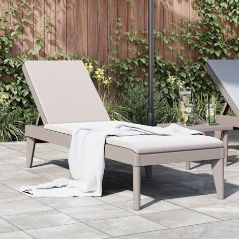 Sun Lounger Cappuccino 186x60x29 cm PP vidaXL