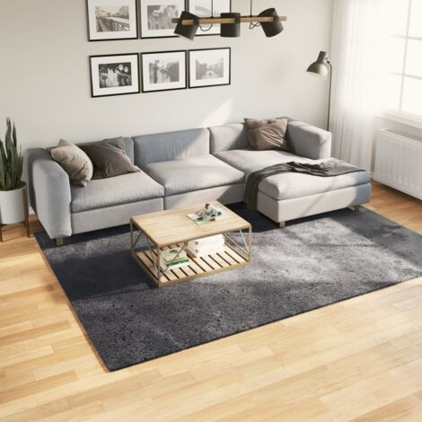 Rug HUARTE Short Pile Soft and Washable Anthracite 200x280 cm vidaXL