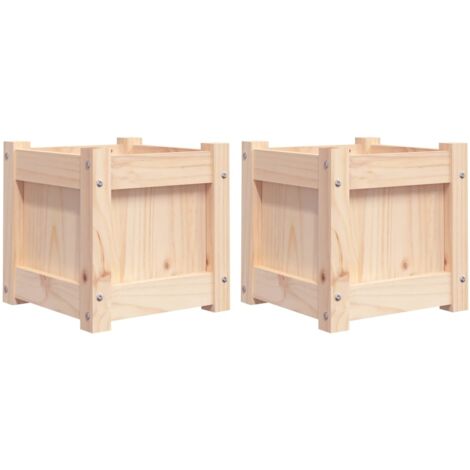 Garden Planters 2 pcs Solid Wood Pine vidaXL
