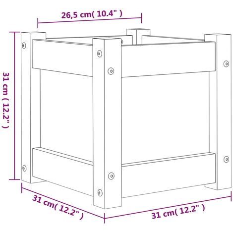 Garden Planters 2 pcs Solid Wood Pine vidaXL