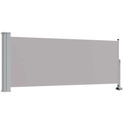Patio Retractable Side Awning 100 x 300 cm Grey vidaXL