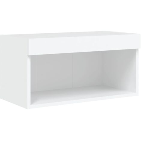 TV Cabinet with LED Lights White 60x30x30 cm vidaXL (1/5)