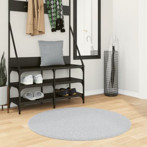 Rug HUARTE Short Pile Soft and Washable Grey Ø 100 cm vidaXL
