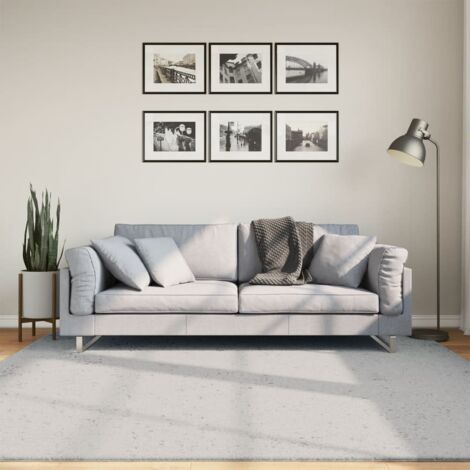 Rug HUARTE Short Pile Soft and Washable Grey 200x200 cm vidaXL