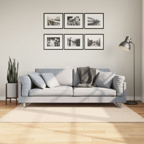 Rug HUARTE Short Pile Soft and Washable Beige 120x170 cm vidaXL