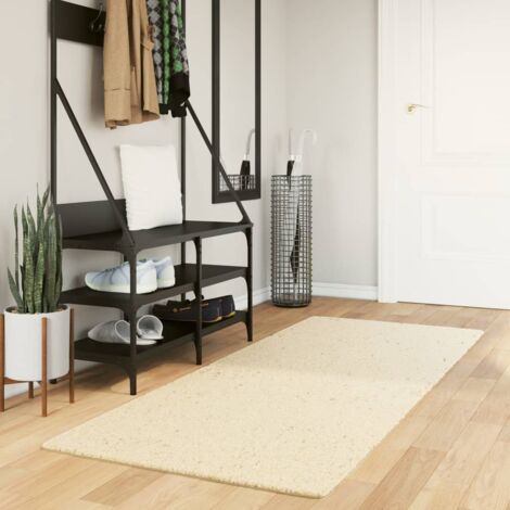 Rug HUARTE Short Pile Soft and Washable Cream 80x200 cm vidaXL