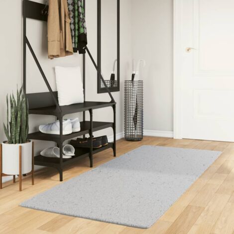 Rug HUARTE Short Pile Soft and Washable Grey 80x200 cm vidaXL