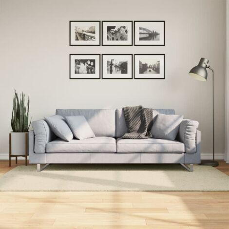 Rug HUARTE Short Pile Soft and Washable Cream 100x200 cm vidaXL
