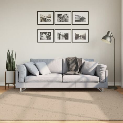 Rug HUARTE Short Pile Soft and Washable Sand 200x200 cm vidaXL