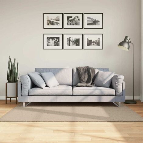 Rug HUARTE Short Pile Soft and Washable Sand 120x170 cm vidaXL