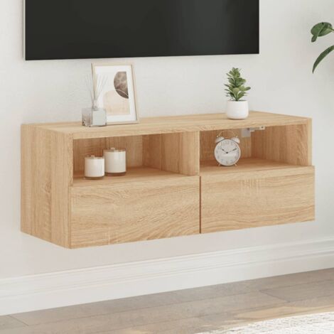 TV Wall Cabinet Sonoma Oak 80x30x30 cm Engineered Wood vidaXL (1/5)