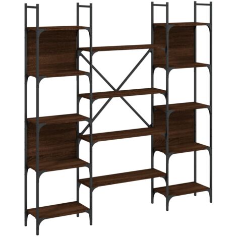 Bookshelf Brown Oak 155.5x24x166.5 cm Engineered Wood vidaXL (1/5)