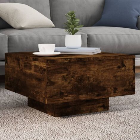 Coffee Table Smoked Oak 55x55x31 cm Engineered Wood vidaXL