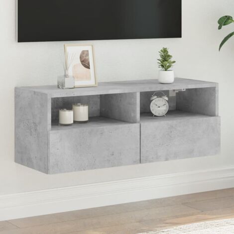 TV Wall Cabinet Concrete Grey 80x30x30 cm Engineered Wood vidaXL (1/5)