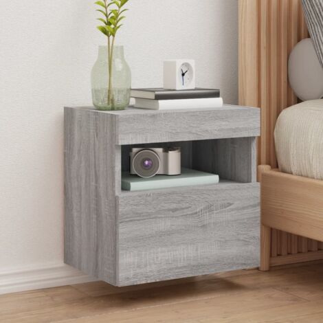 TV Wall Cabinet with LED Lights Grey Sonoma 40x30x40 cm vidaXL (1/5)