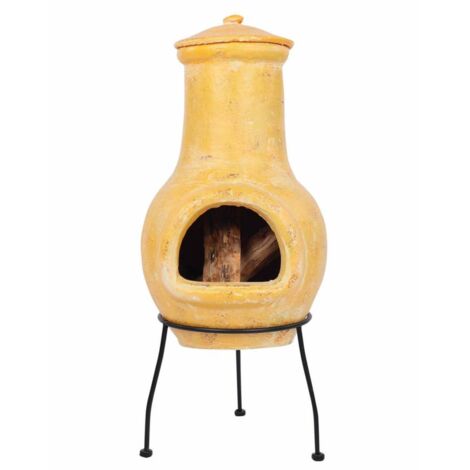 Fireplace Tampico Yellow 31x31x68 cm Clay RedFire