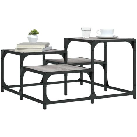 Coffee Table Grey Sonoma 68x68x40 cm Engineered Wood vidaXL (1/5)