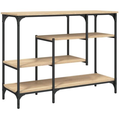 Console Table with Shelves Sonoma Oak 100x35x75 cm vidaXL