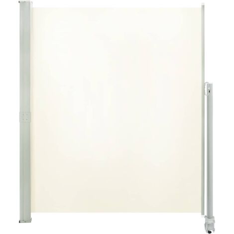 Patio Retractable Side Awning 160 x 300 cm Cream vidaXL