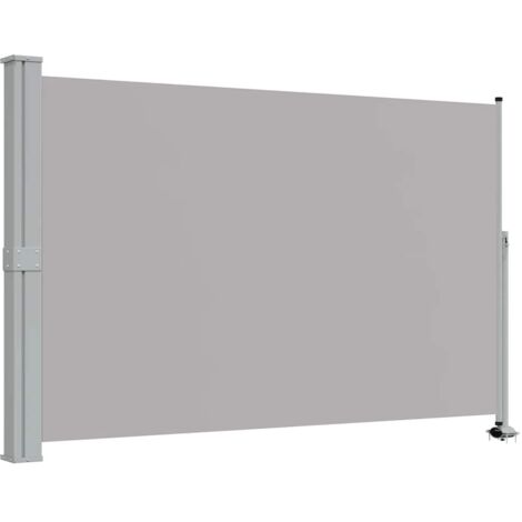 Patio Retractable Side Awning 160 x 300 cm Grey vidaXL