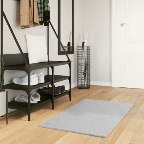 Rug HUARTE Short Pile Soft and Washable Grey 60x110 cm vidaXL