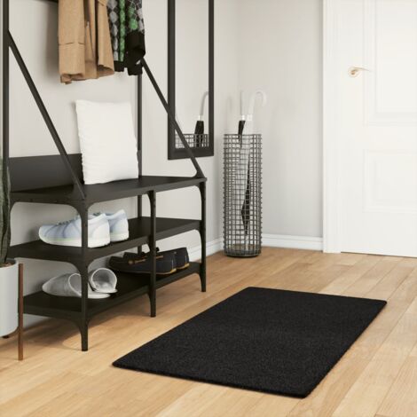 Rug HUARTE Short Pile Soft and Washable Black 60x110 cm vidaXL